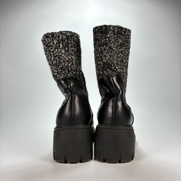 Universal Thread Keeley Chelsea Black Slip On Chunky Sock Boots Women's Size 6 - Picture 5 of 9